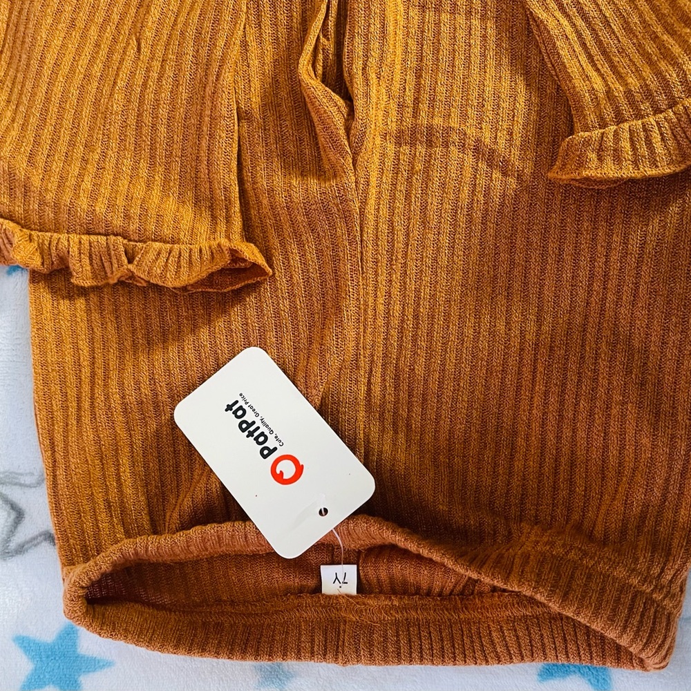 PatPat Rust Ribbed Top - Picture 3 of 4